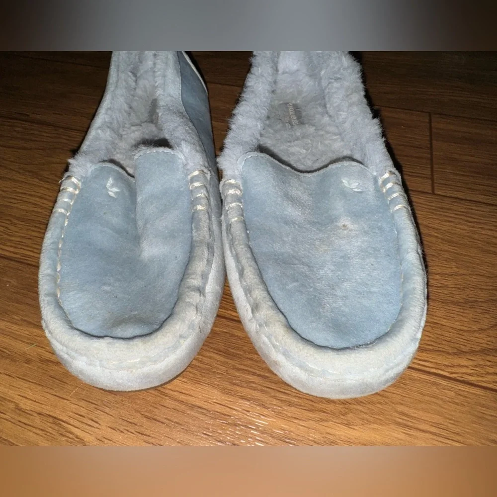 Kookaburra by Ugg Riley Shimmer Moccasins Big Kid Size 2 Blue Gray